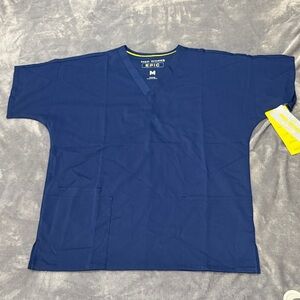 MED WORKS Epic Blue Scrub Top